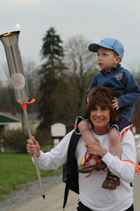 Gayle Copeland and her son