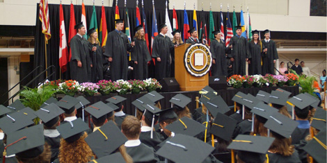 Commencement in Metheny Fieldhouse
