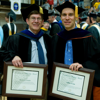 Drs. Bob Frazier adn Jeff Cole are winners of this years Excellence in Scholarship and Teaching Awards respectively.