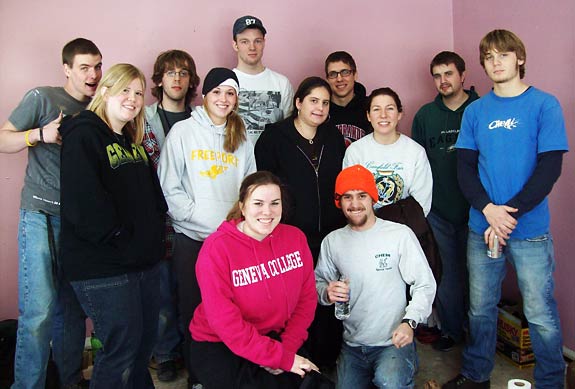 Orientation week at Geneva College always includes a community service project.