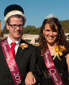 Homecoming king and queen: Barnabas Prontnicki and Rebecca Faith