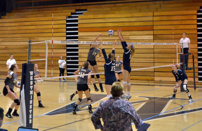 Win at Westminster - Olivia Test gets the ball past the block