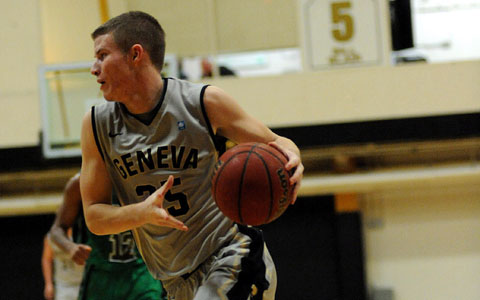 Strong comeback not enough, Geneva men fall to first place St. Vincent 86-66