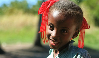 A child in Haiti