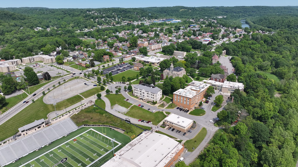 Geneva Campus and community pictured from the air