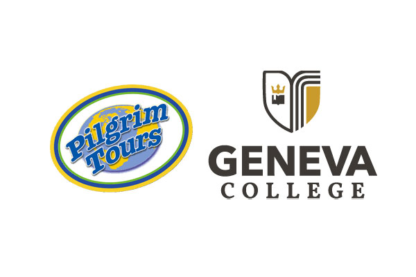 Pilgram Tours and Geneva College logo