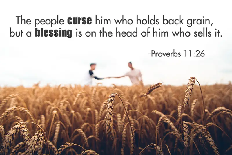 Proverbs 11 26 The People Curse Him Who Holds Back Grain Geneva College A Christian College In Pennsylvania Pa