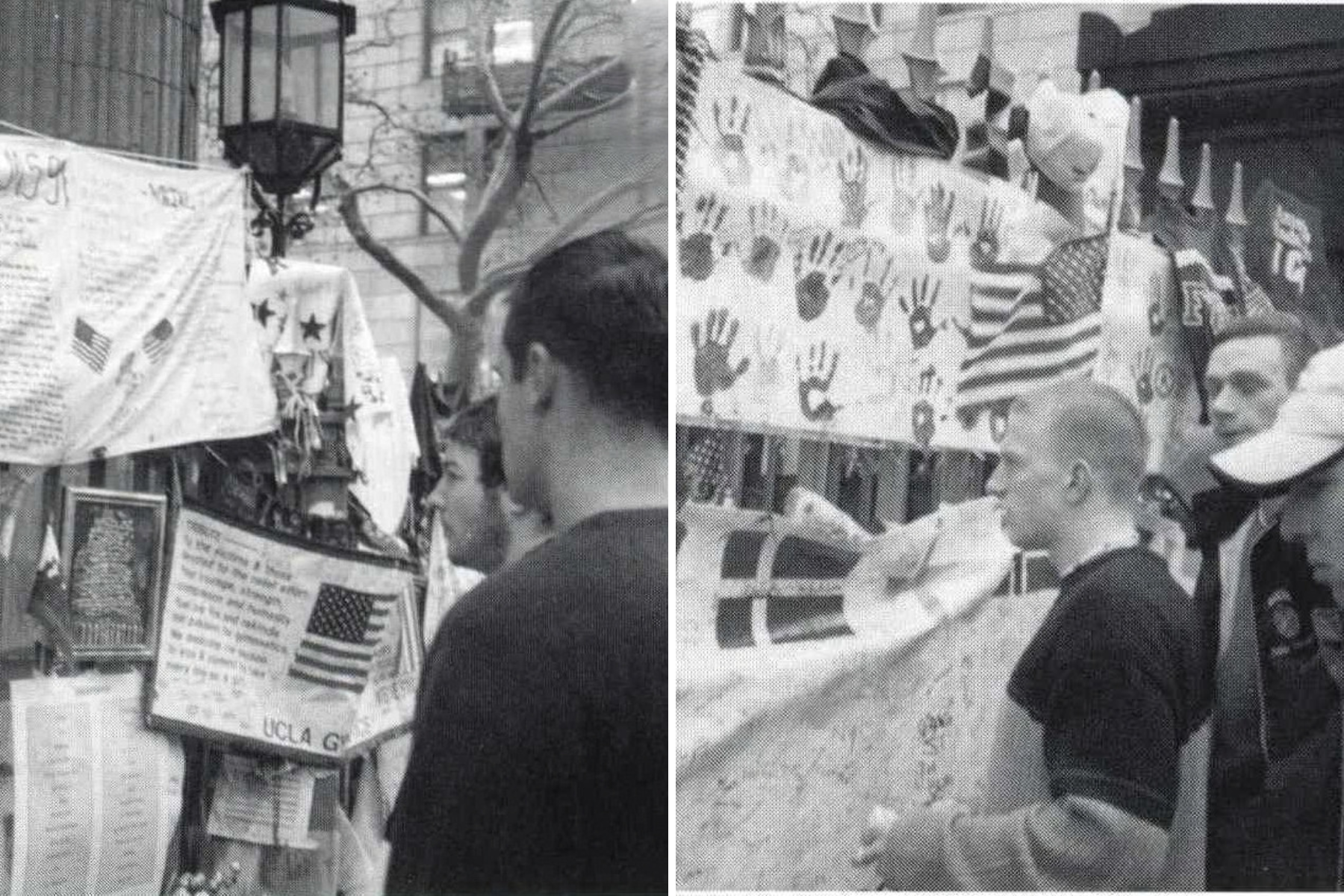 Student basketball players visit Ground Zero in 2001