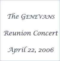 Genevans CD - Reunion Concert