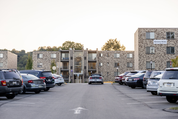 Outside of apartments