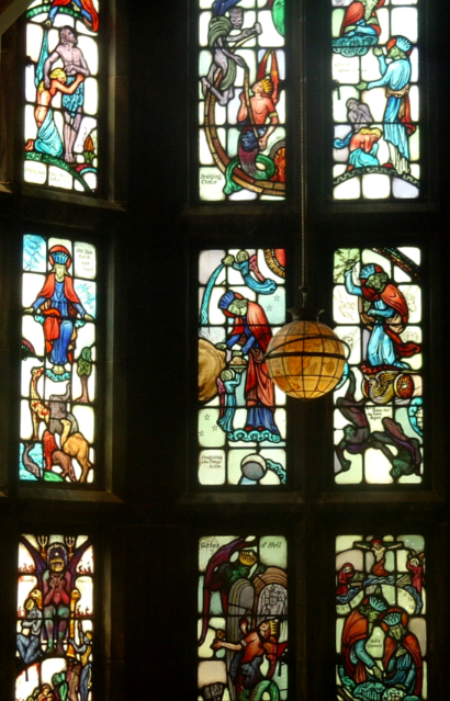 Paradise Lost stained glass window