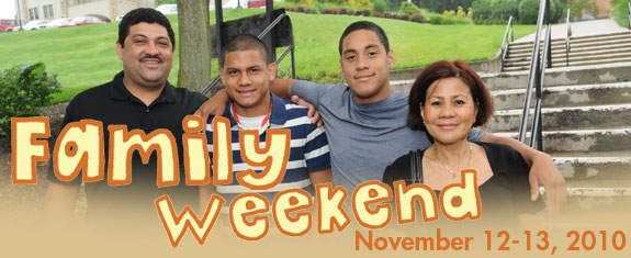 Join us for Family Weekend 2010 on November 12-13.