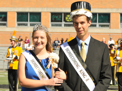 2016 Homecoming Queen Callie Swartz and King TJ Acosta