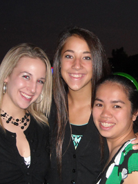 Students on the Gateway Clipper boat cruise during orientation week.