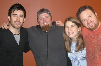 Shane & Shane, Bethany Dillon and Phil Wickham share a little holiday cheer before taking the stage in 2008.