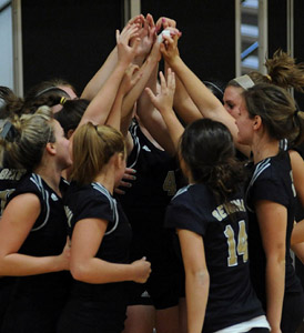 Geneva College volleyball team.