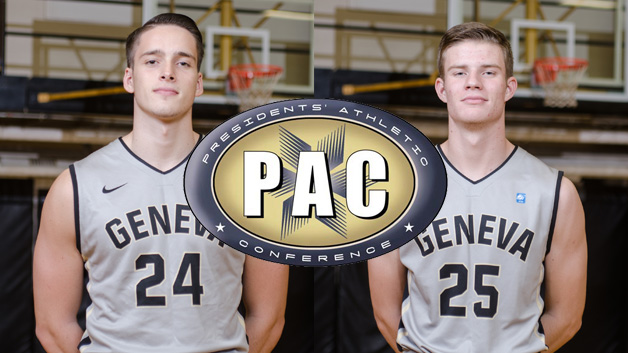 Geneva Men’s Basketball’s Adamczyk & Vaudrin Earn All-Conference Honors