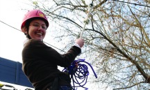 Center for Student Engagement Reopens Zip Line