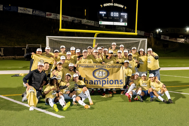 Men's Soccer becoming PAC Champions