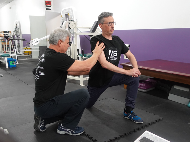 Mark Mueller with a client