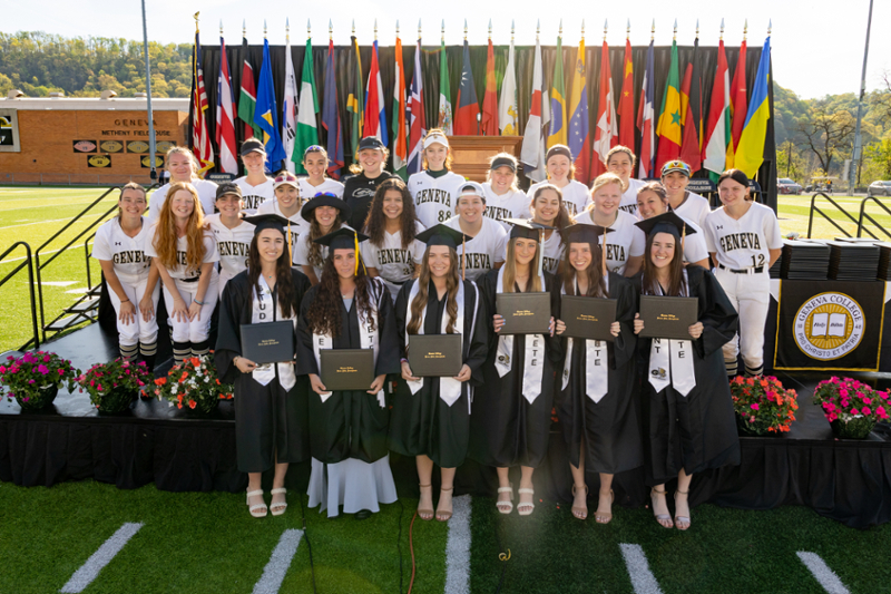 Picture of Geneva College Hosts Special Graduation Ceremony For Softball Seniors