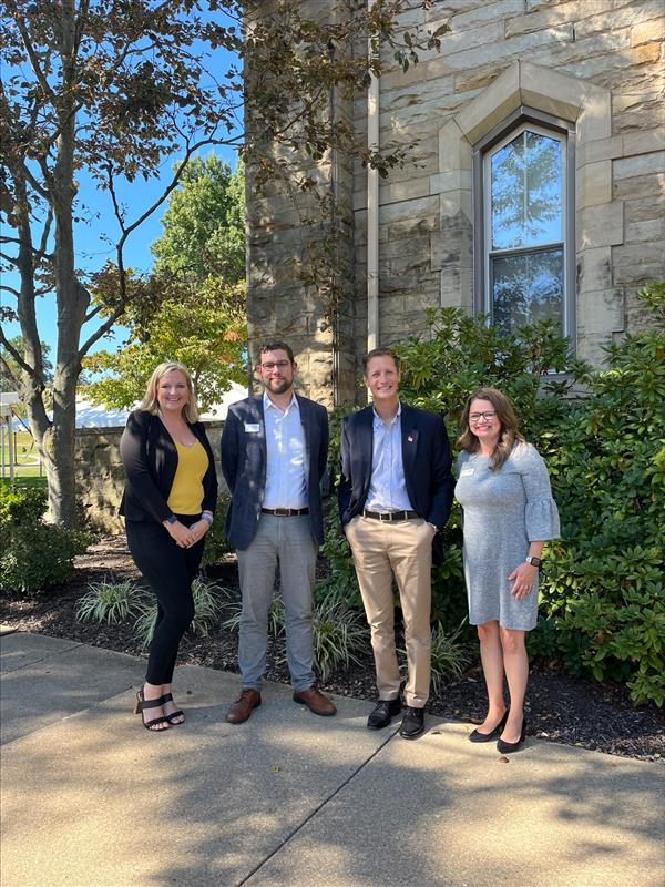 Left to Right: Lindsay Courteau, AVP of Strategic Partnerships and Community Engagement, Willem de Ruijter, VP of Enrollment and Marketing, Robert W. Mecuri, PA State Representative, Tara Verrico, Director of Financial Aid