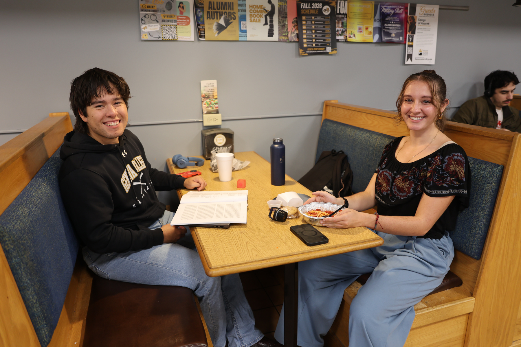 Students in a Brig booth