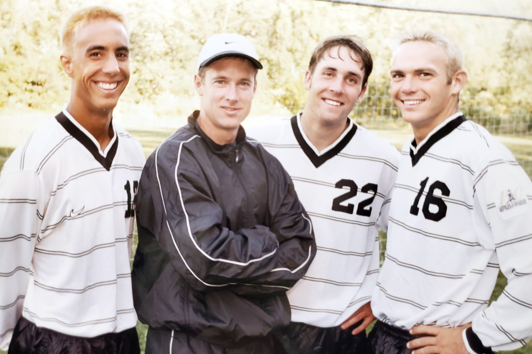 Coach David Murray with players