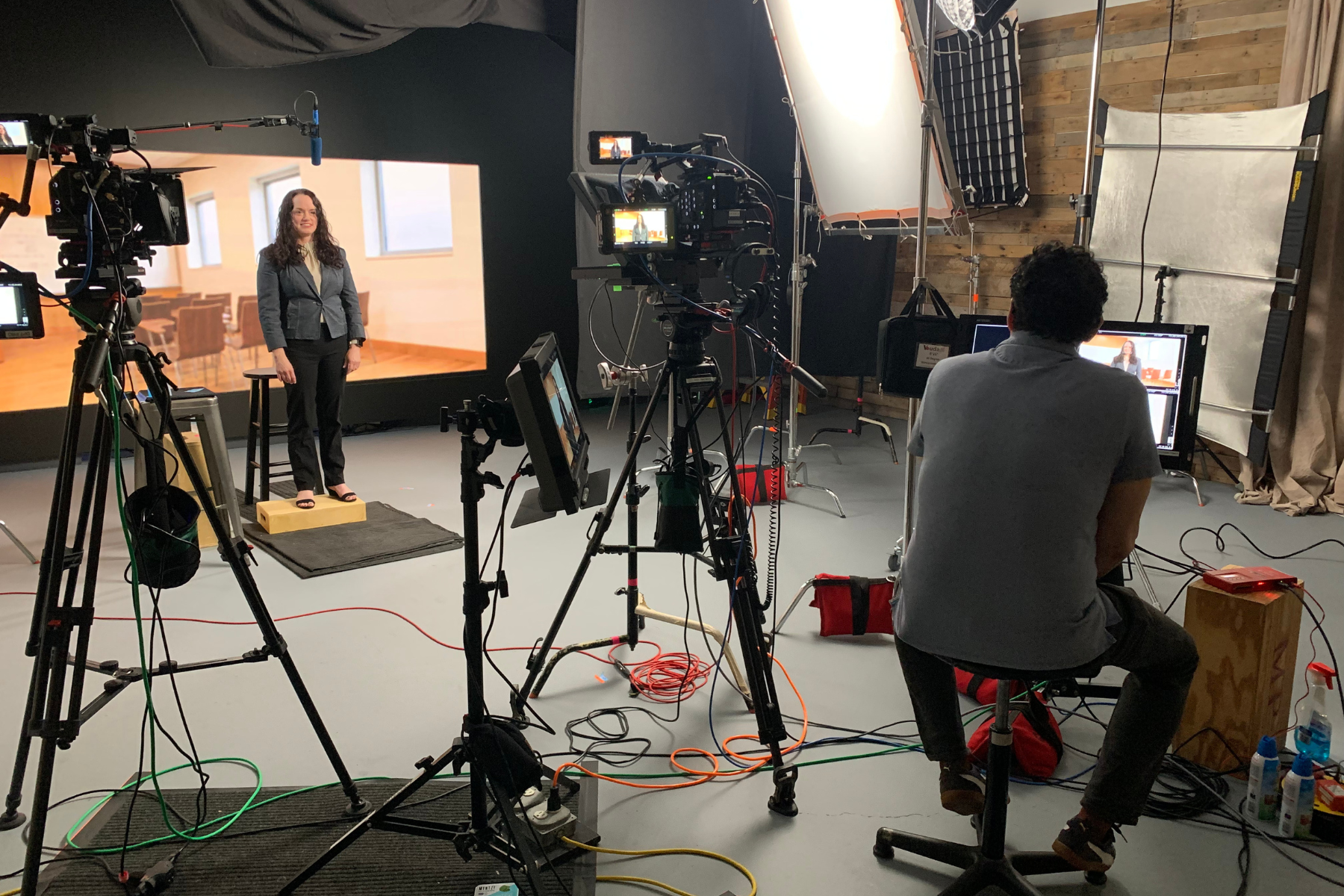 Deana Mack records an online program