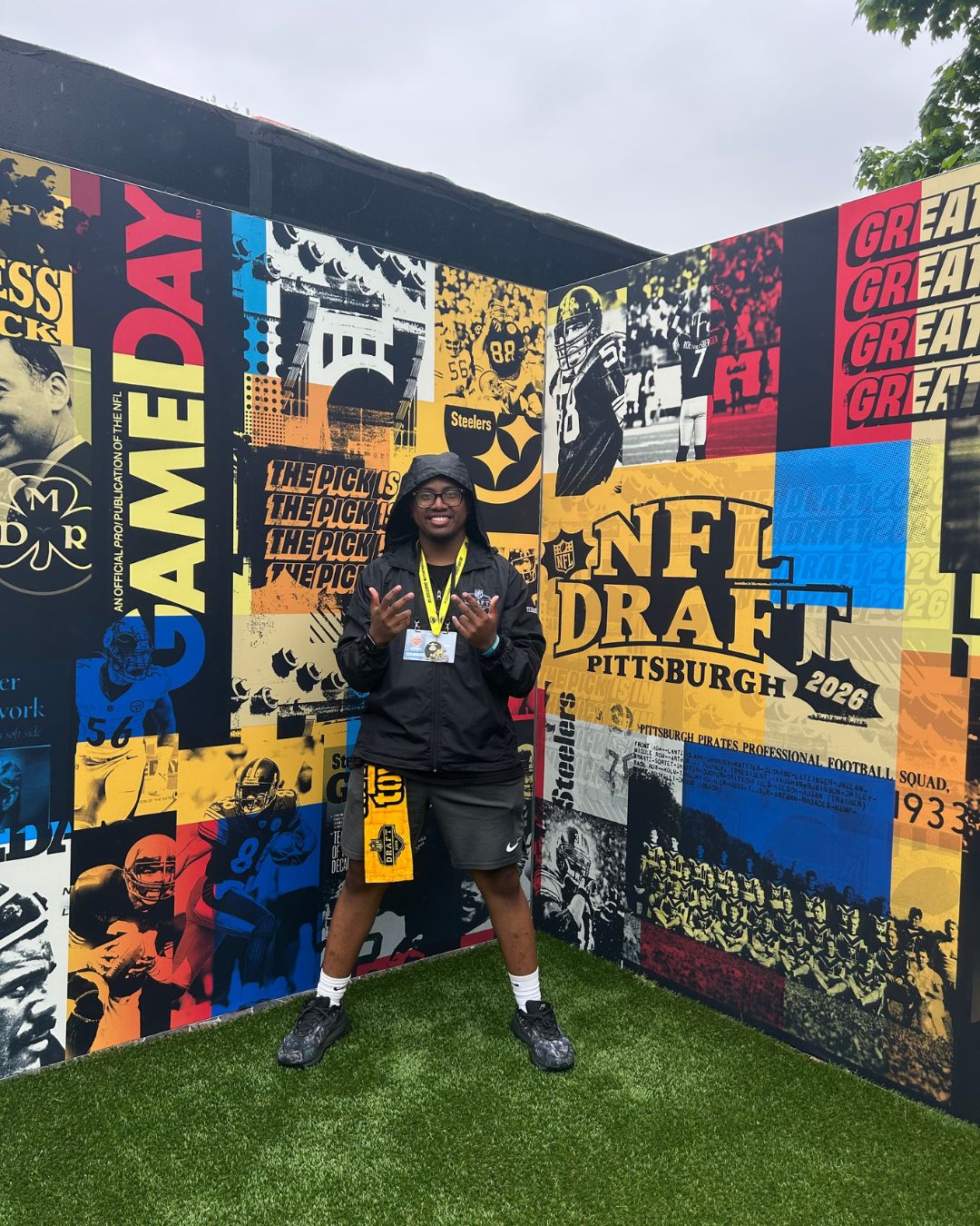 Student at the NFL Draft