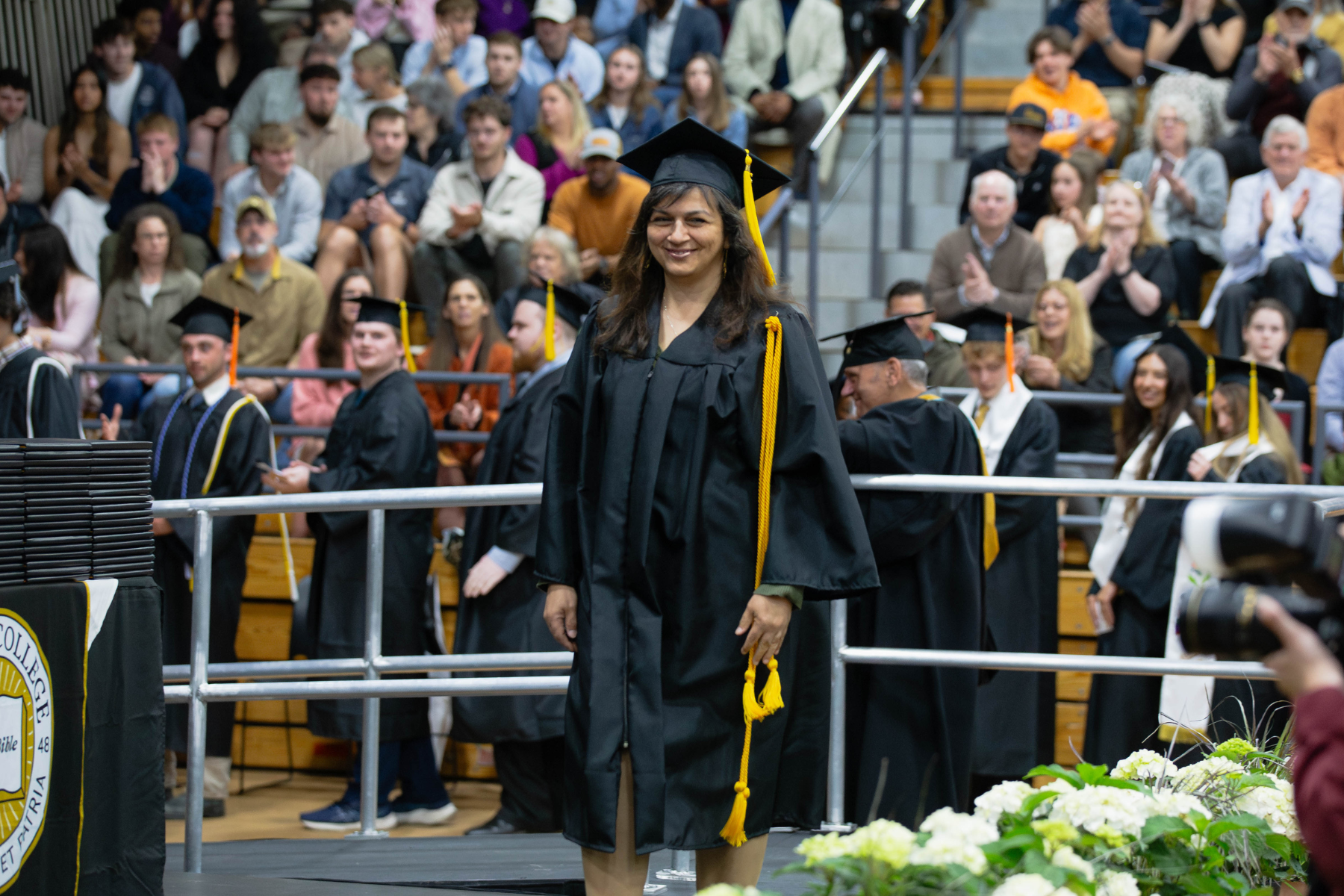 Pnina Lizorkin walks at Geneva's 2026 Commencement