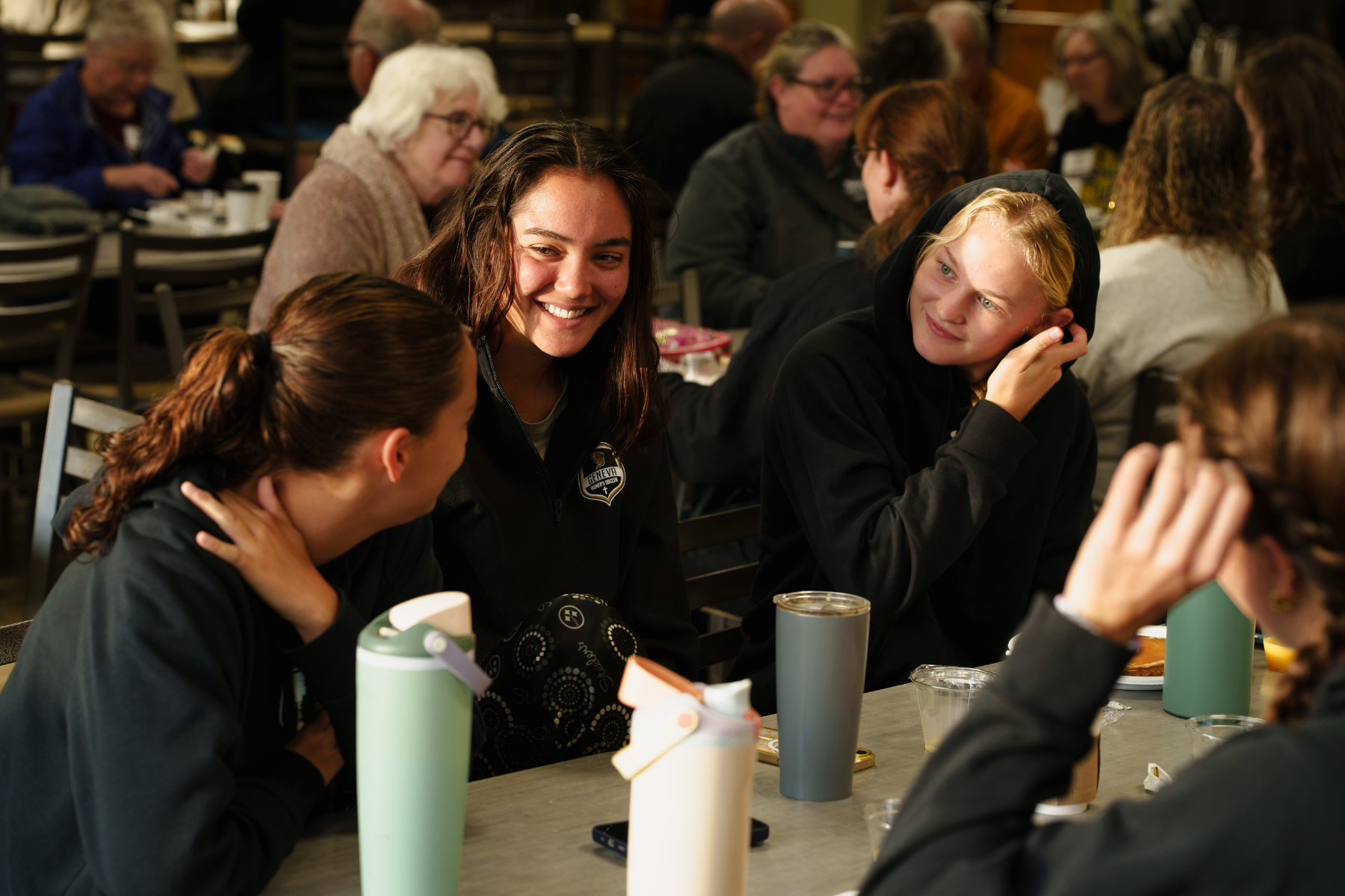 Students at the Homecoming Pancake Breakfast